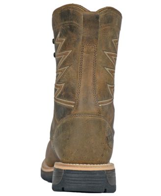 Men's HOSS Brisbee Lacer 8 Inch Distressed Lace Up Kiltie Composite Toe Work Boot