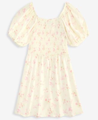 Girls' S-XL Peanuts Snoopy Ditsy Smocked Skort Dress