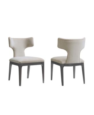Eloria Chenille Upholstered Dining Side Chairs, Set of 2