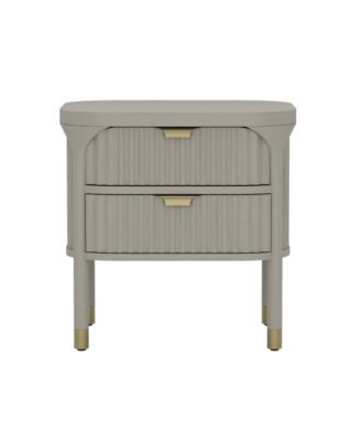 Park 24" Rubberwood 2-Drawer Nightstand