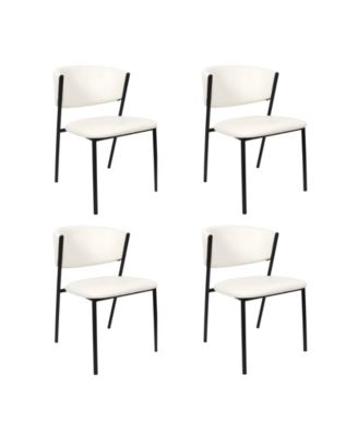 Drift Faux Leather Upholstered Dining Side Chairs, Set of 4