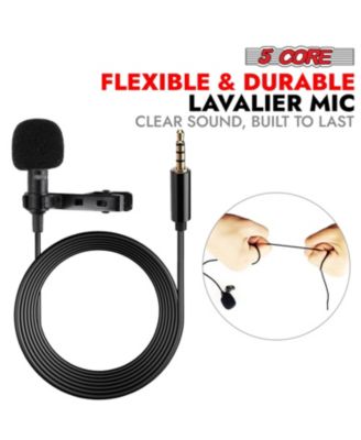 Microphone 2Pcs Lavalier Mic Wearable Omnidirectional Condenser 3.5mm Body Microfono