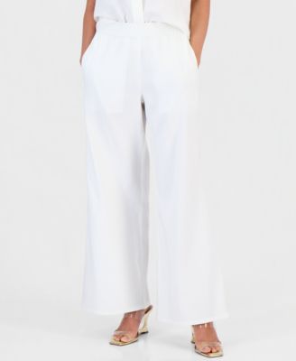 Petite High-Rise Pull-On Wide-Leg Pants