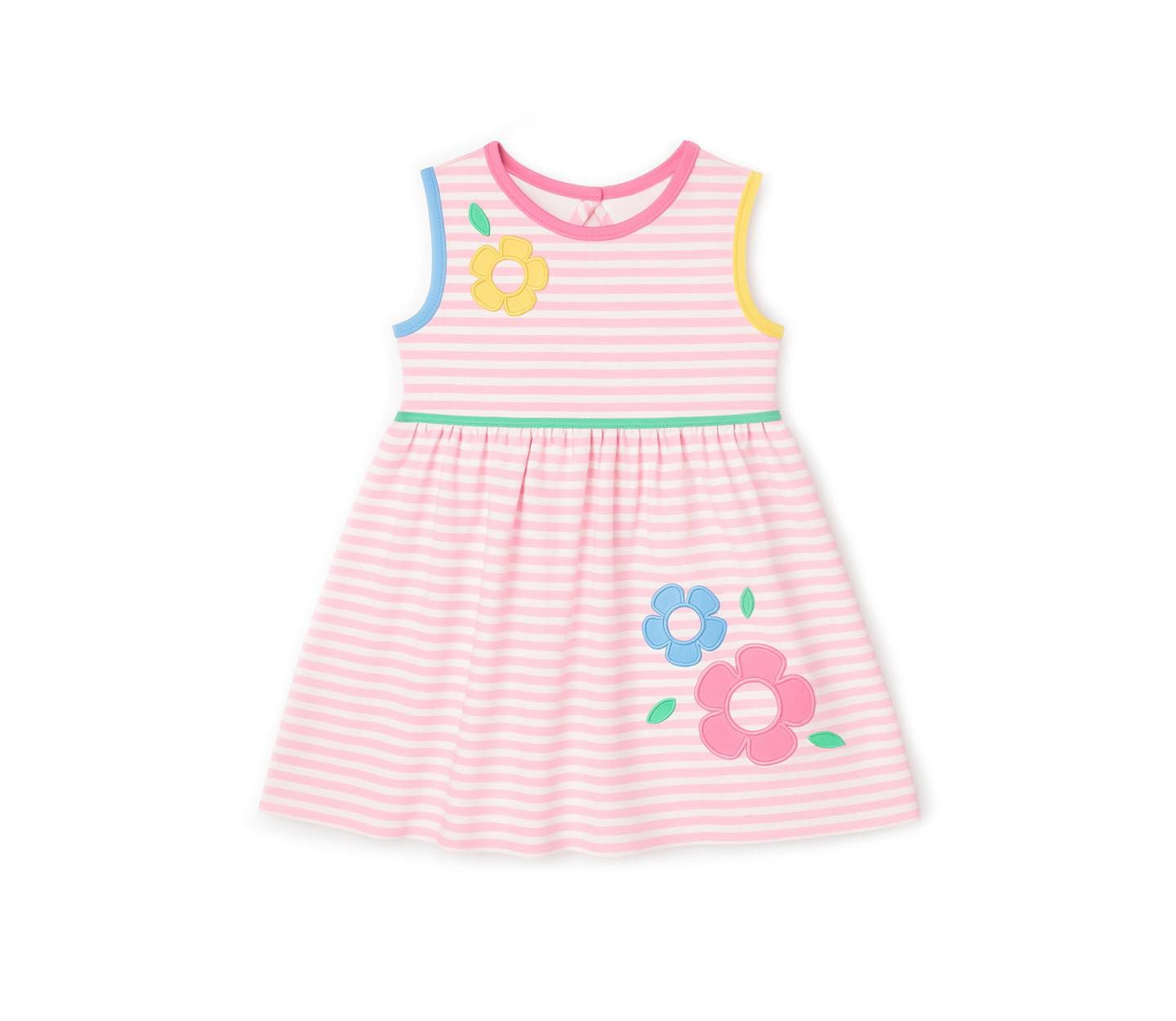 Платье Florence Eiseman Stripe Knit Dress With Flowers для девочек — фото 1