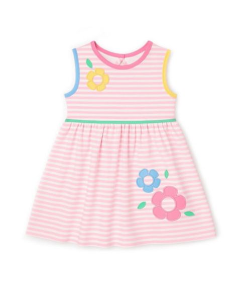 Платье Florence Eiseman Stripe Knit Dress With Flowers для девочек