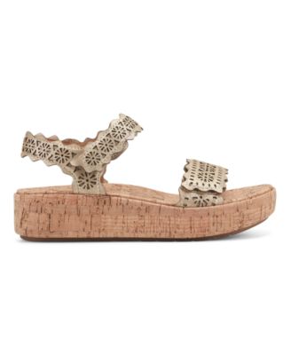 Women's Slatal Leather Platform Footbed Sandals