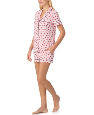 Sleepwear Short-Sleeve Modal Jersey Notch Collar Boxer PJ Set