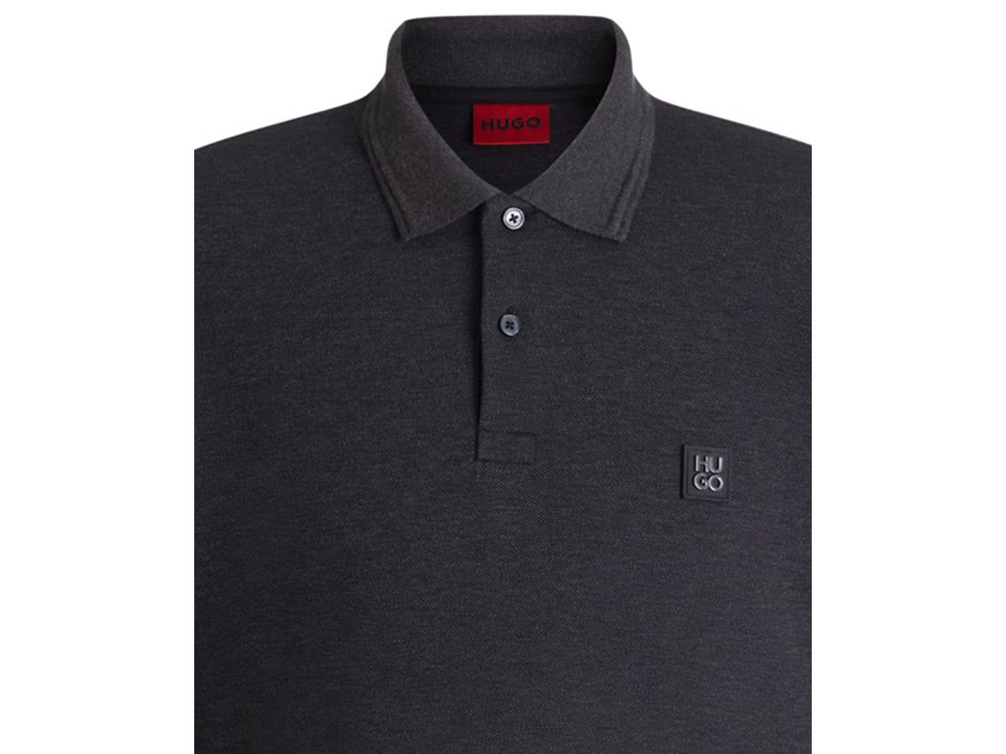 Мужское поло Hugo Boss Dinote Long-Sleeve Polo Shirt, цвет: Серый — фото 2