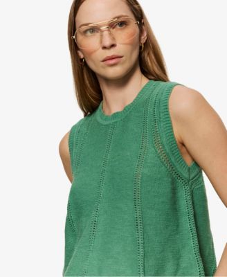 Petite Crewneck Sleeveless Sweater