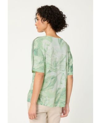 Women’s Leaf Print Jersey T-Shirt