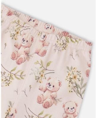 Big Girls Cotton Two-Piece Pyjama Set Bear Print