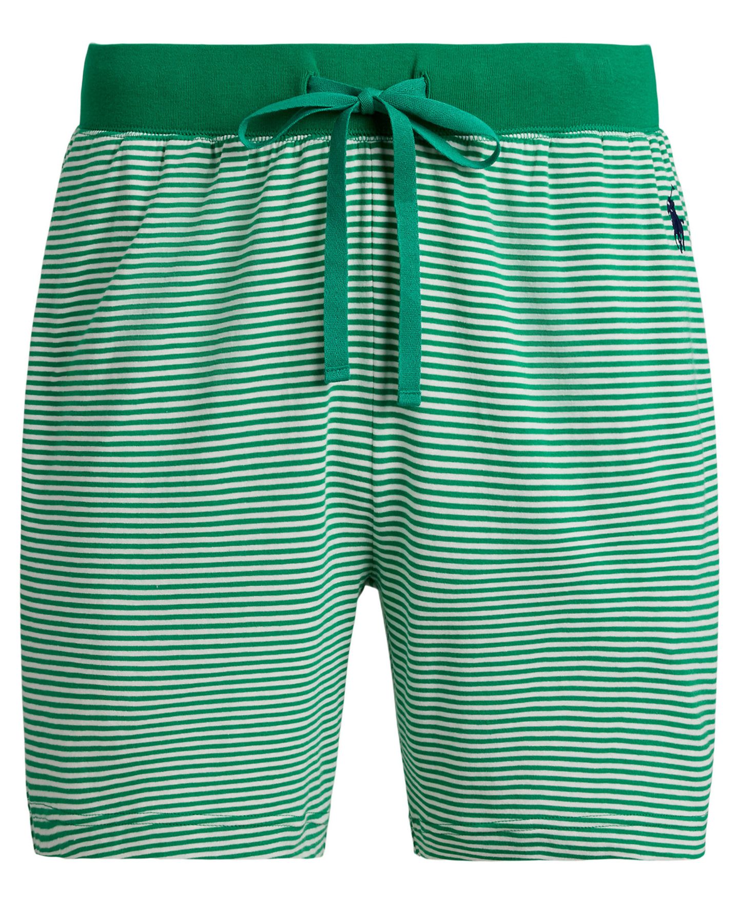 Пижамные шорты Stripped для мужчин, с принтом — Polo Ralph Lauren, цвет: Белый полосатый / Тёмно-синий — фото 4