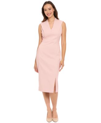 Women's V-Neck Pleated Dress