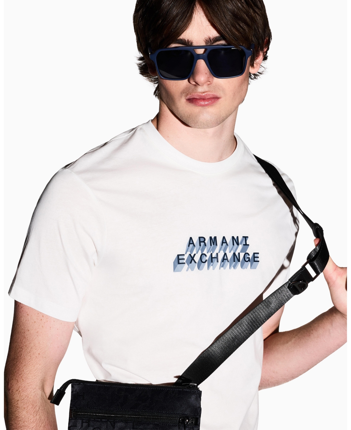 A|X Armani Exchange Men's Short Sleeve 3D Logo T-Shirt