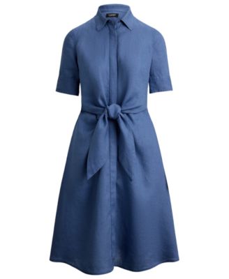 Petite Wakana Tie-Front Shirt Dress