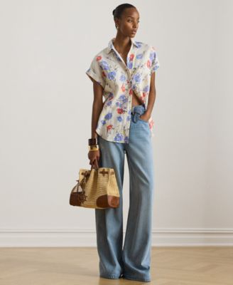 Petite Broono Floral Short-Sleeve Shirt