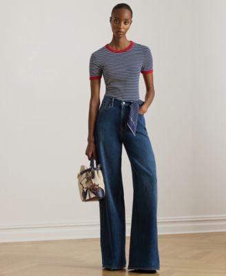 Petite Alli Striped Crewneck T-Shirt