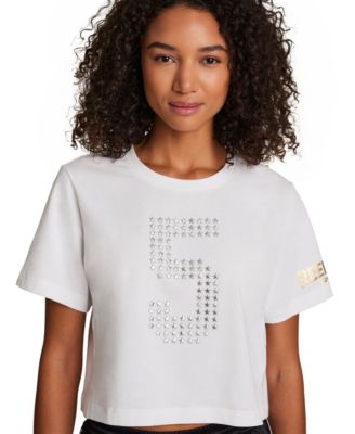 Women's Cropped Basketball Graphic T-Shirt