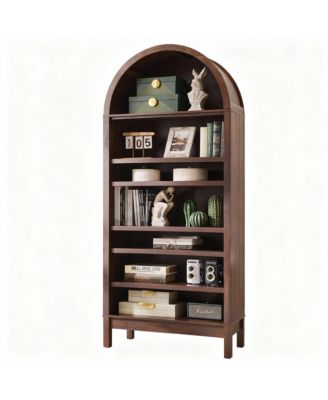 Arched Book shelves with Adjustable Shelves for Space-Efficient Storage