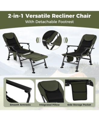 Oversized Folding Detachable Footrest, Heavy-Duty Outdoor Seat Fishing Chair