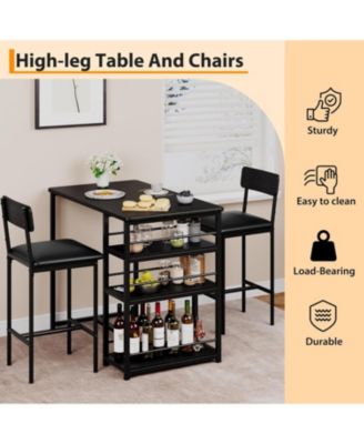 Kitchen Table Dining Table Set for 2 36 Inch High Top Kitchen Table Set