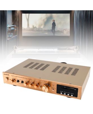 5-Channel 2000W Peak AV Surround Amplifier, Ultra-Thin Aluminum Body with Bluetooth 5.0, USB/SD & FM Radio