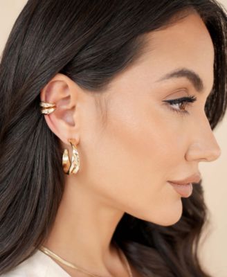 Liquid Luxe Gold Cuff Earrings