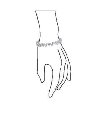 Zig Zag Geometric Cubic Zirconia Bezel Set Bubble Tennis Bracelet