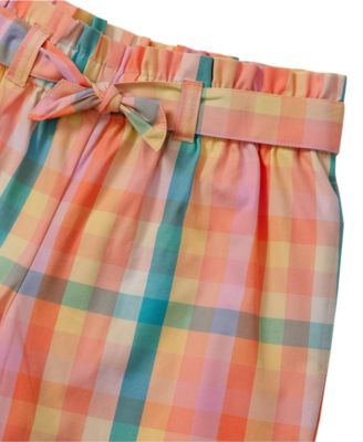 Girls Belted Woven Pull On Shorts