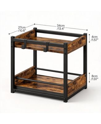 2-Tier Kitchen Organizer with Pull-Out & Hooks for Efficient Storage