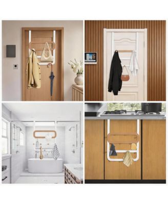 14 Hooks Door Rack - Quiet, Ergonomic, Protective, Modern