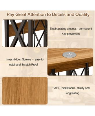 2-Tier Vinyl Record Storage Holder: 80-100 LPs, Multi-Use, Durable Iron-Wood