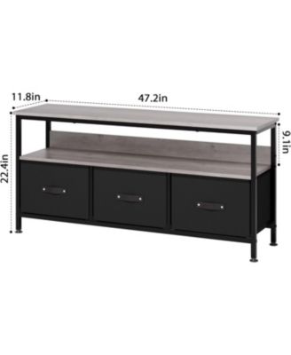 TV Stand for Living Room, Dresser-Style TV Stand with 3 Drawers