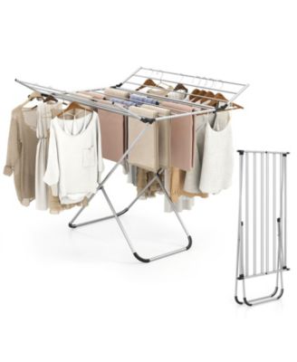 Folding Aluminum Clothes Drying Rack with 2 Side Wings, Laundry Airer
