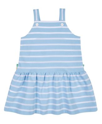 Little Girls Stripe Knit Dress With Mulitcolor Flowers