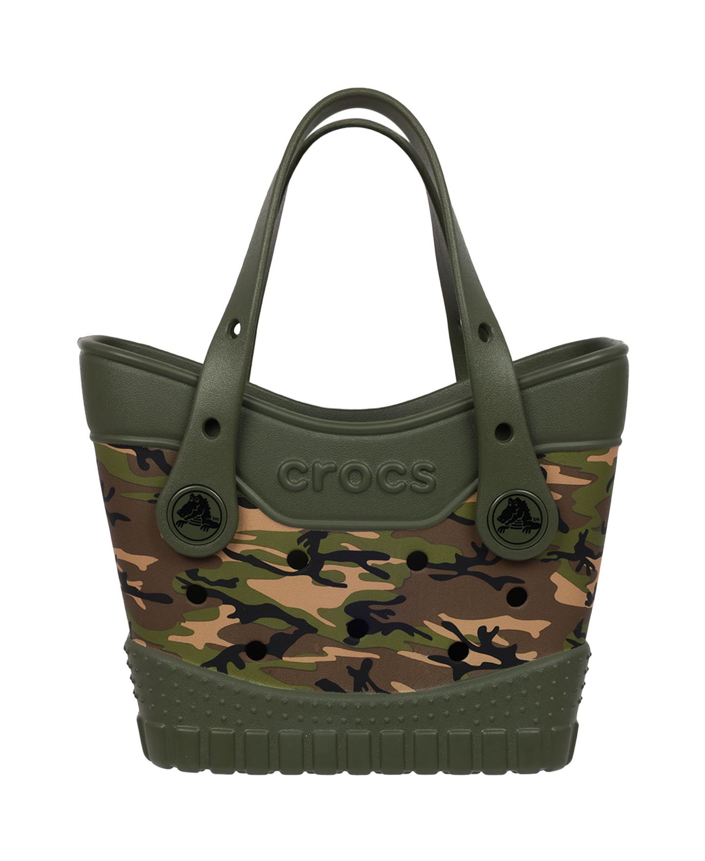 Женская сумка Crocs Micro Classic Camo Tote, цвет: Камуфляжный — фото 1
