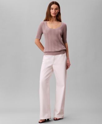 Women's Gauge Short-Sleeve Sweater