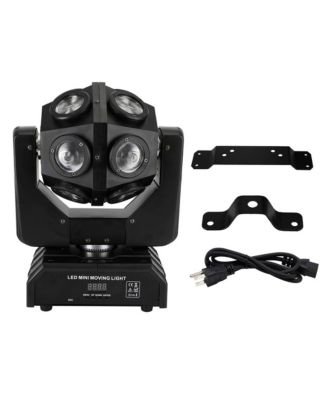 200W Moving Head Stage Light with 12 RGBW LEDs, Unlimited Tilt & DMX512/Sound Control