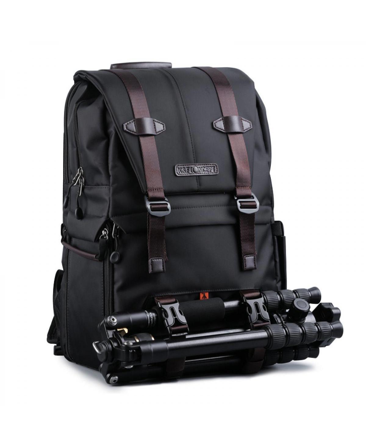 K&F Concept Multi-Functional Waterproof Camera Travel Backpack with Tripod Holder and Laptop Compartment, Large