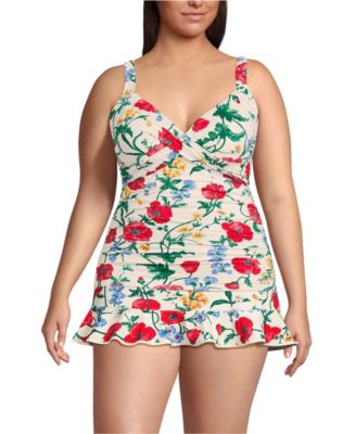 Plus Size Sweetheart Wrap Underwire Tankini Top