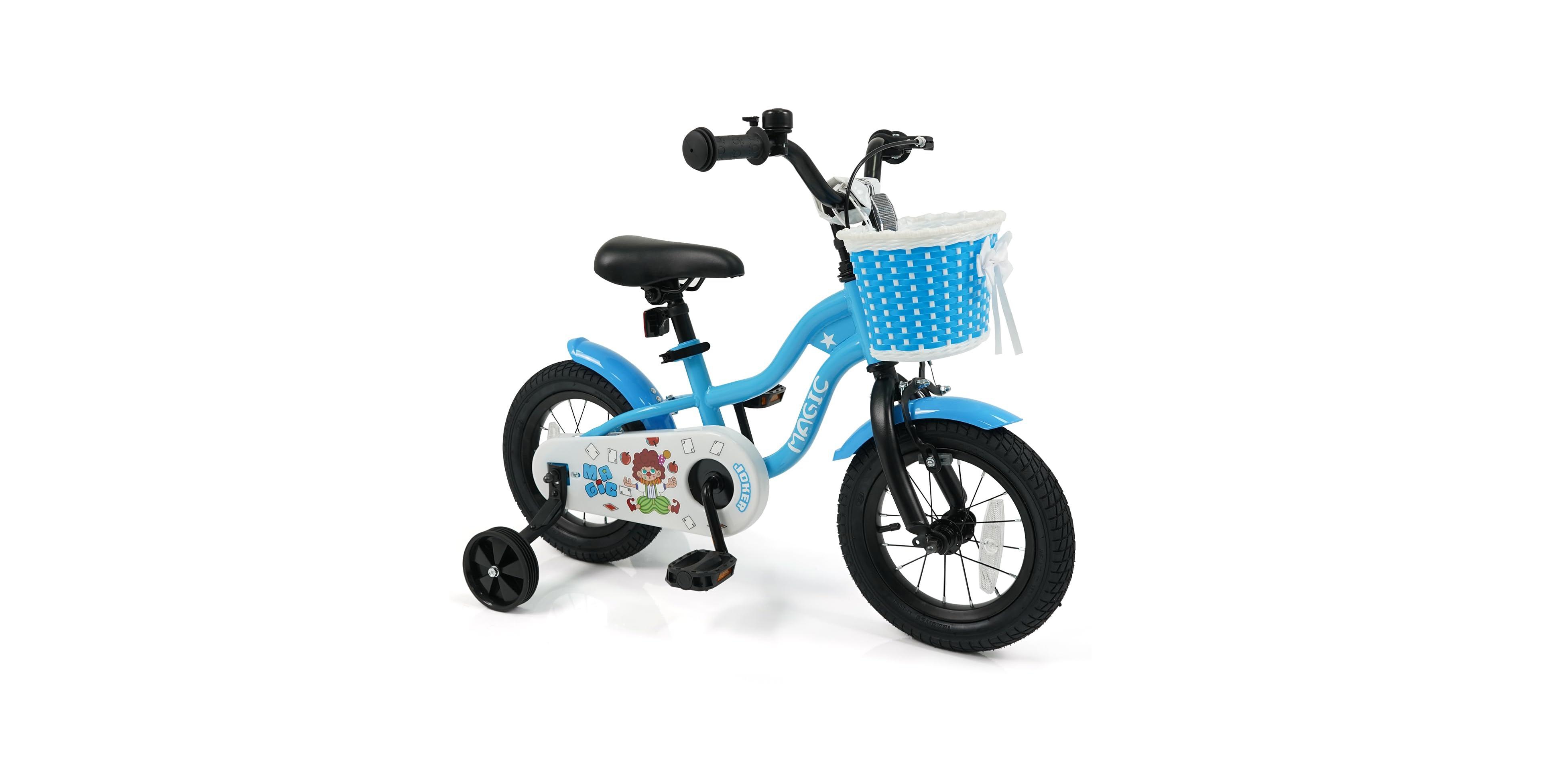 Mecale 12 Inch Adjustable Kids Bike with Training Wheels, Ages 3+