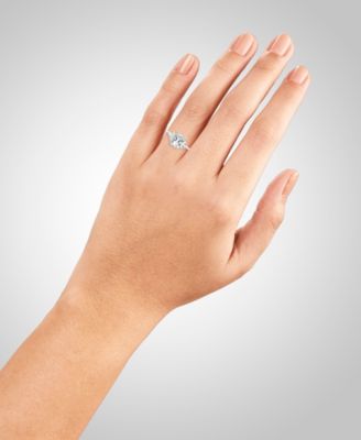 Sterling Silver Baguette Cubic Zirconia Ring