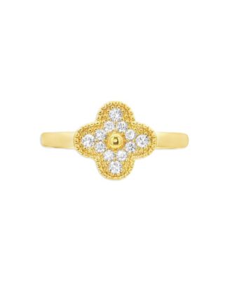 Gold Plated Clover Ring