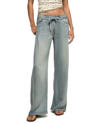 Women's Wide Leg Liquid Denim Luxe Palazzo Jeans