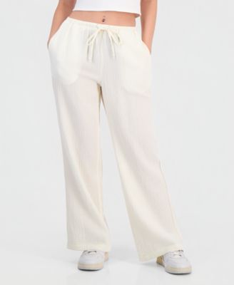 Juniors' Cotton Gauze Drawstring Beach Pants