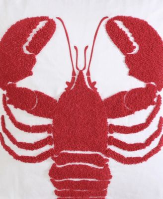 Lobster Cotton Square Decorative Pillow, 20" x 20"