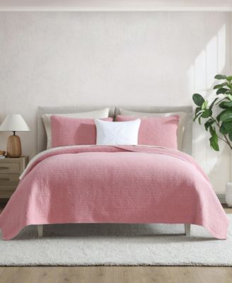 Seashore Stitch Cotton Reversible 3-Pc. Quilt Set, Full/Queen