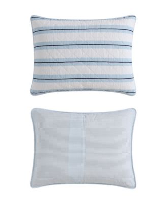 Tim Stripe Cotton Reversible 3-Pc. Quilt Set, Full/Queen