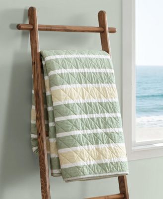 Varadero Stripe Cotton Reversible 3-Pc. Quilt Set, Full/Queen