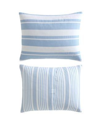 Riverside Stripe Cotton Reversible 2-Pc. Comforter Set, Twin